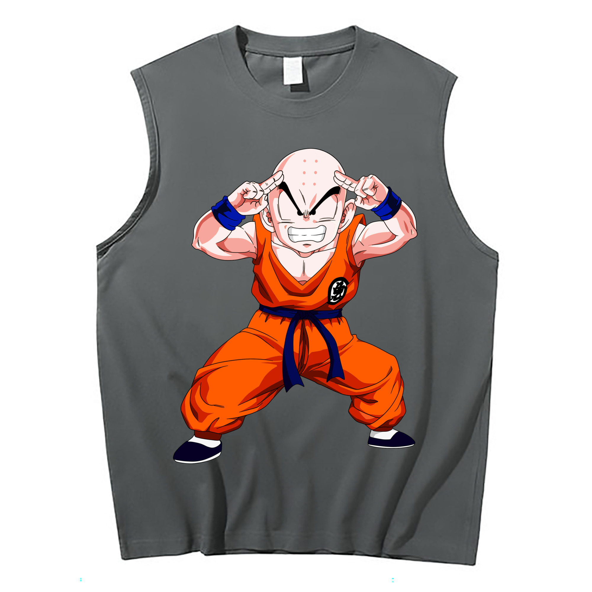 （画像用） ドラゴンボール クリリン DRAGON BALL krillin コットン100％タンクトップ（フロントプリント）